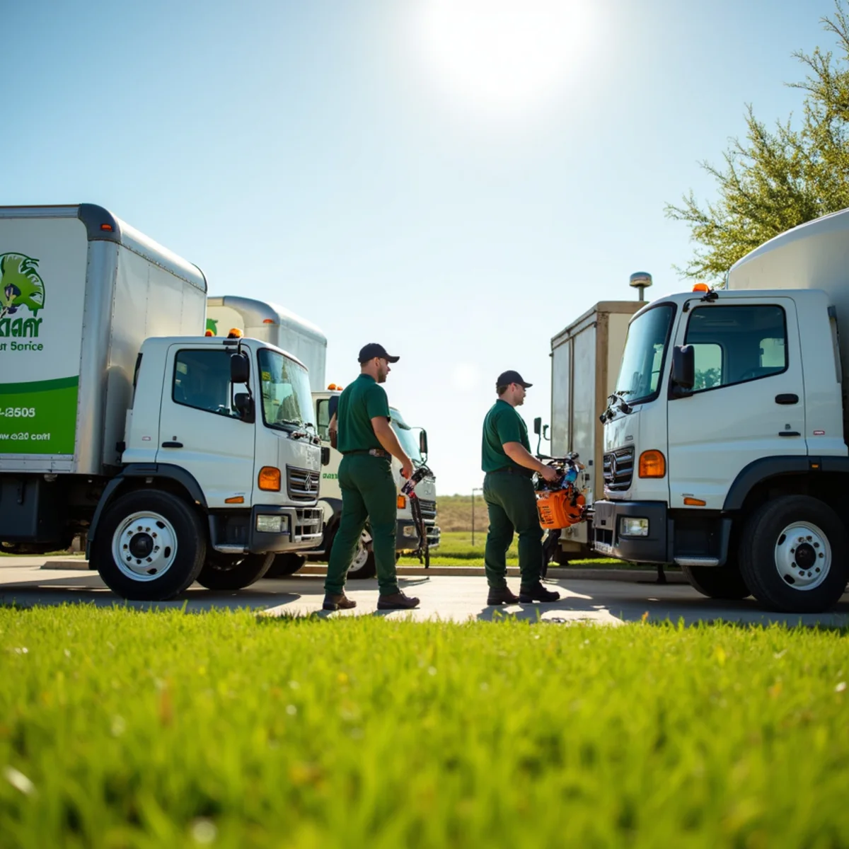 Grass Monkey Lawn Care headquarters and operations team at 21st and Tyler in Wichita KS