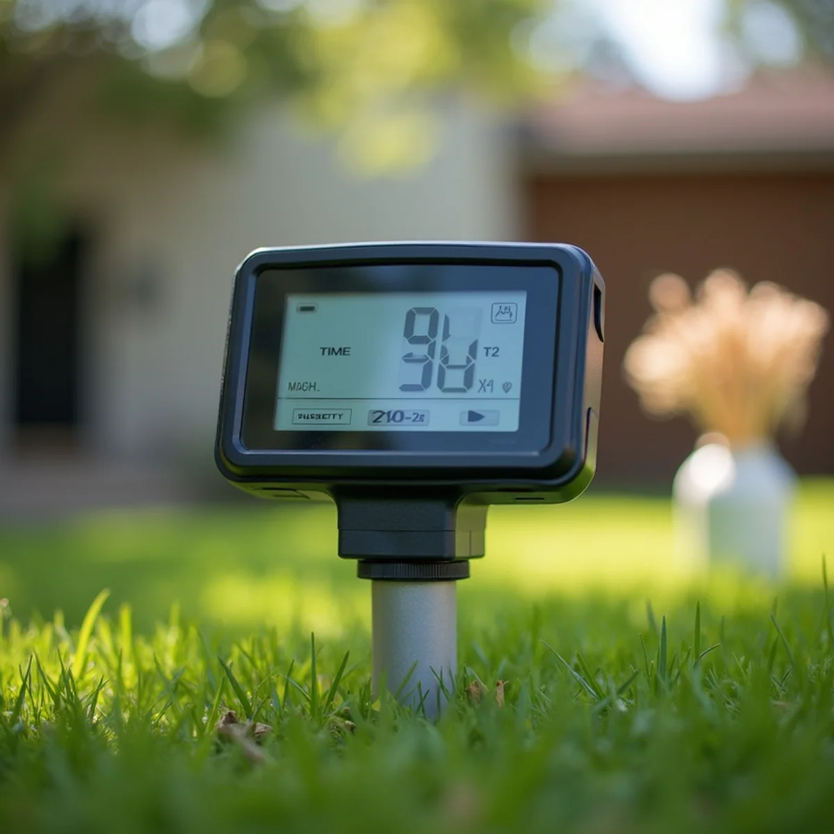 Cycle-and-soak sprinkler schedule watering heat-stressed turf in hot Wichita July