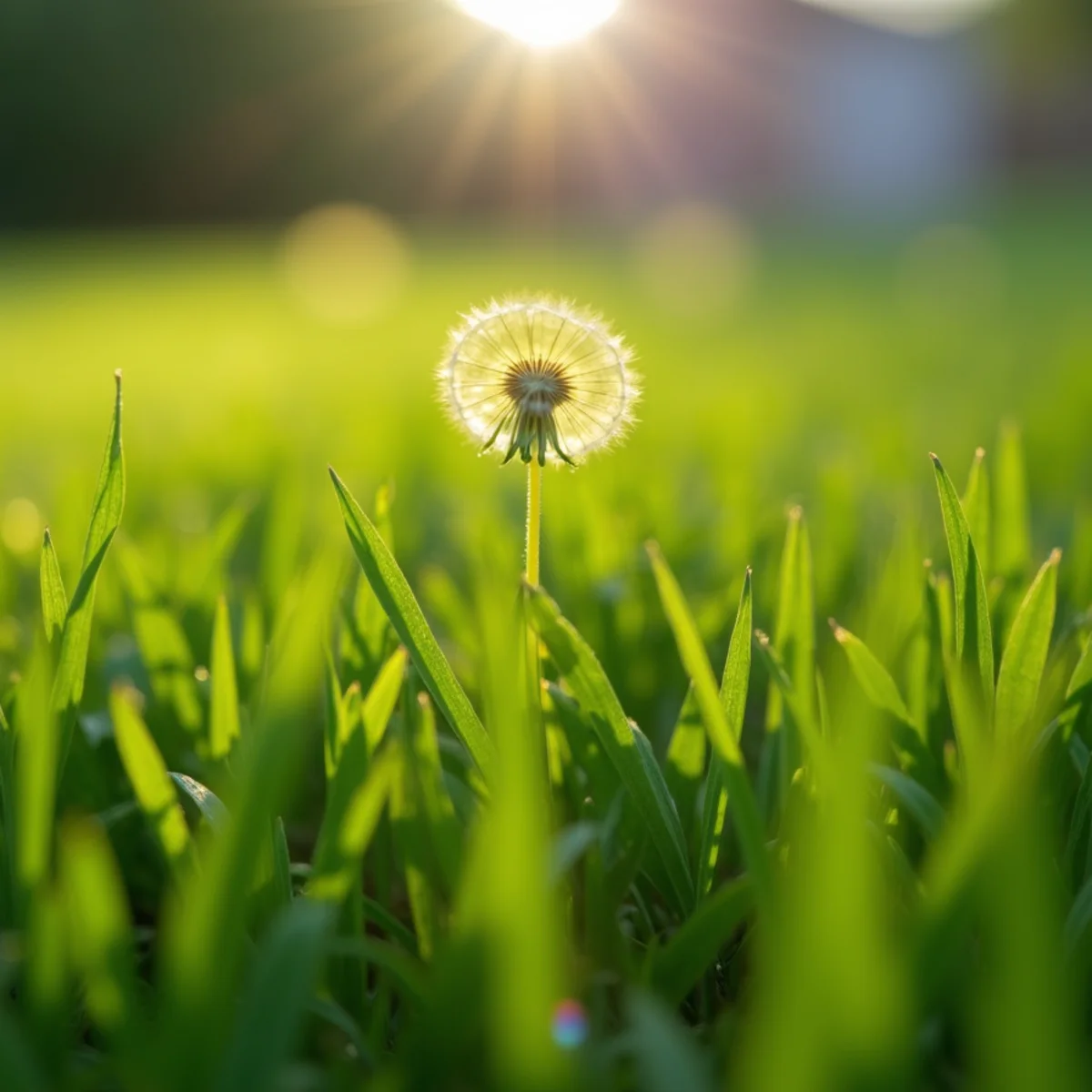 Technician identifying dandelions and crabgrass weeds in Wichita KS residential turf